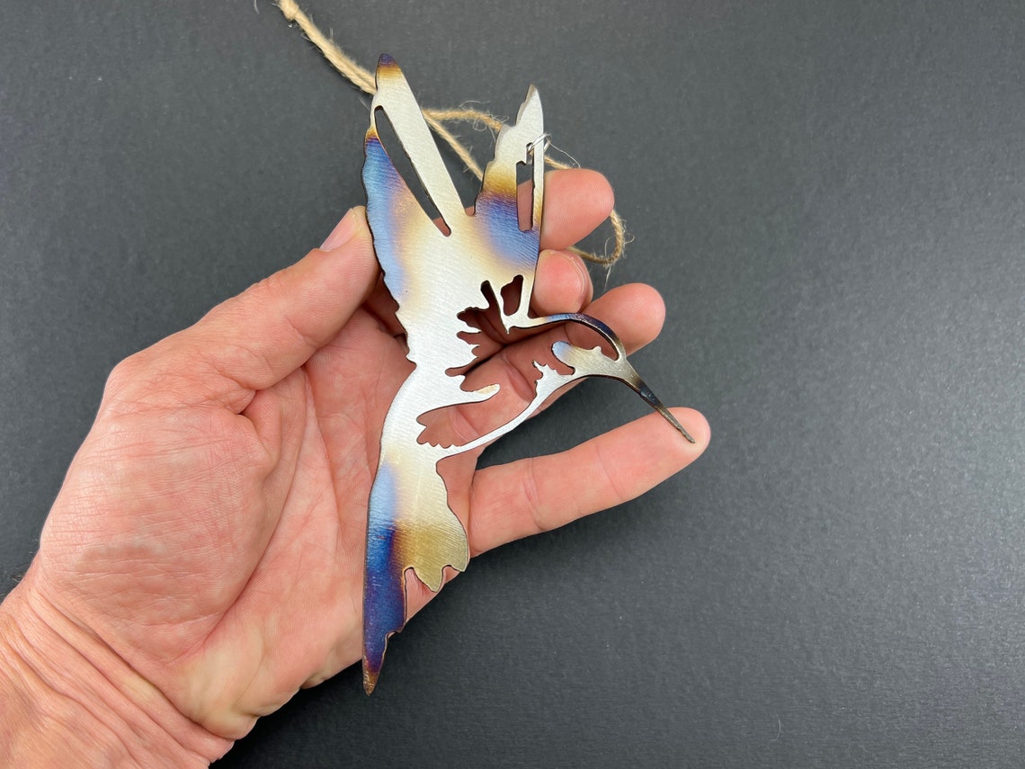 Metal Hummingbird Christmas Ornament Etsy