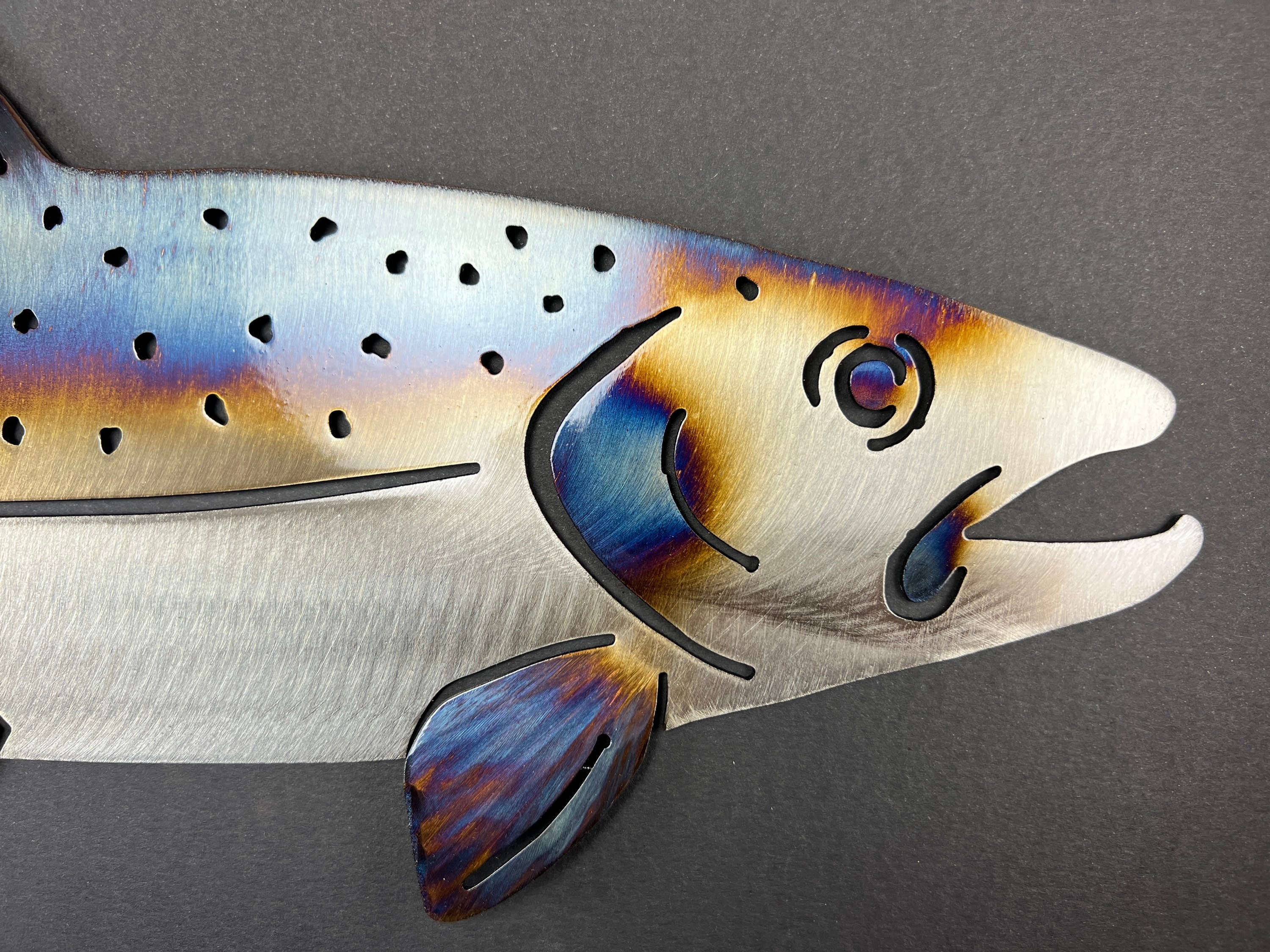 Metal Fish Rainbow Trout/steelhead/salmon Wall Cabin Art 20 