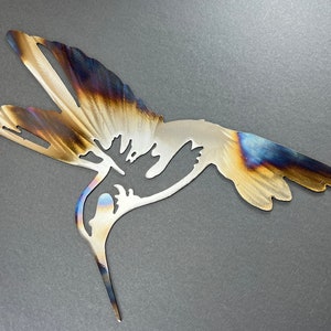 Décoration Murale Colibri Acier Géométrique – Black Country Metal Works – Neuf