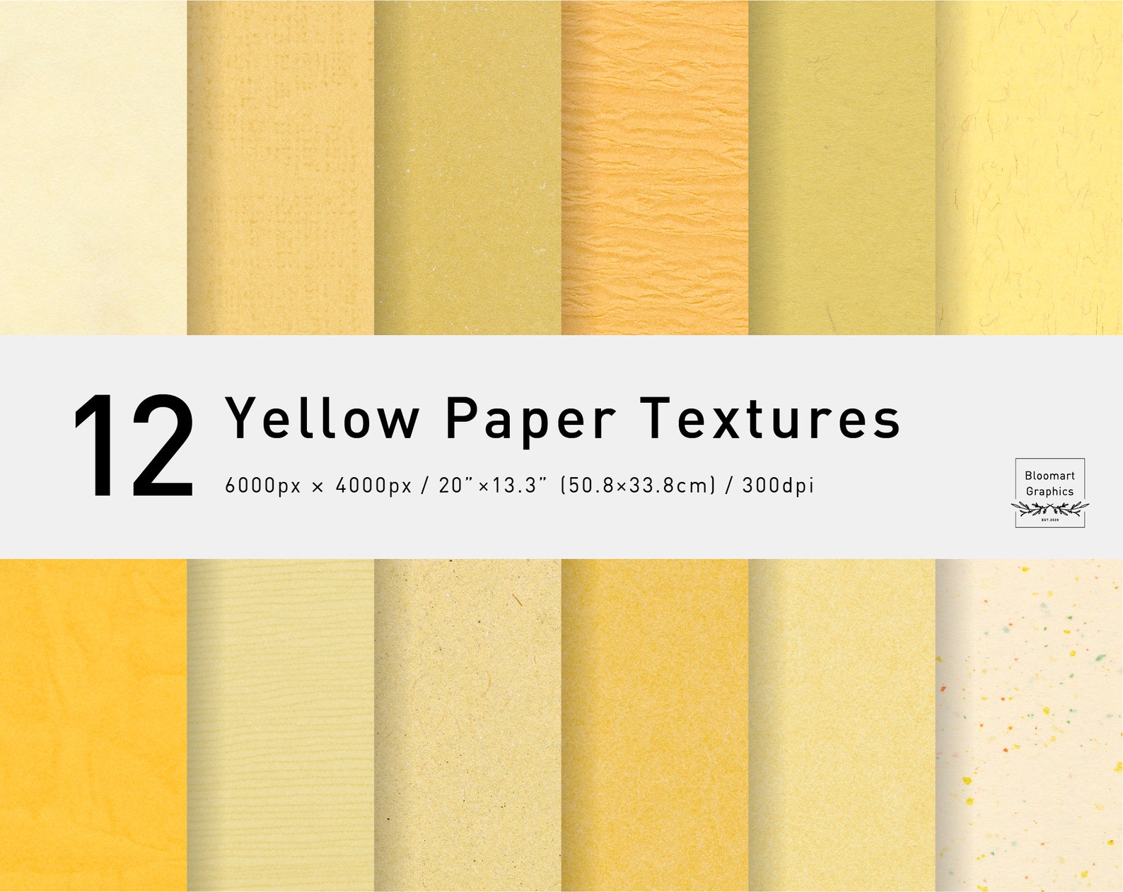 Yellow Kraft paper Digital Paper set jpeg files printable Etsy France