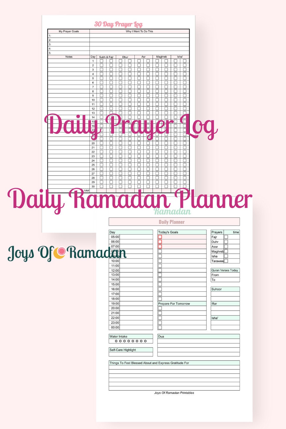 Ramadan Printable Pack Floral Planner - Etsy