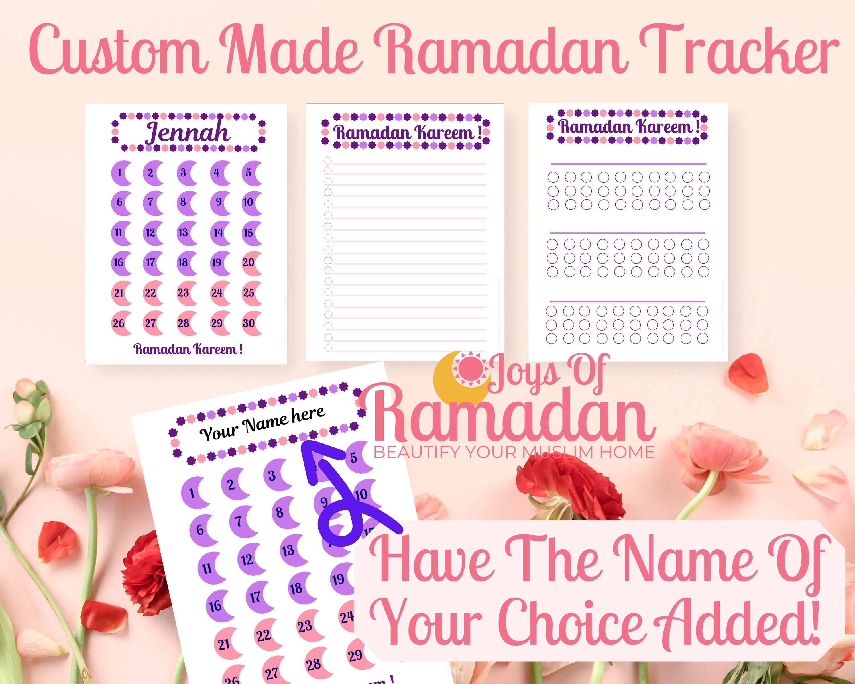 Personalized Ramadan Tracker Custom Ramadan Decoration For Etsy
