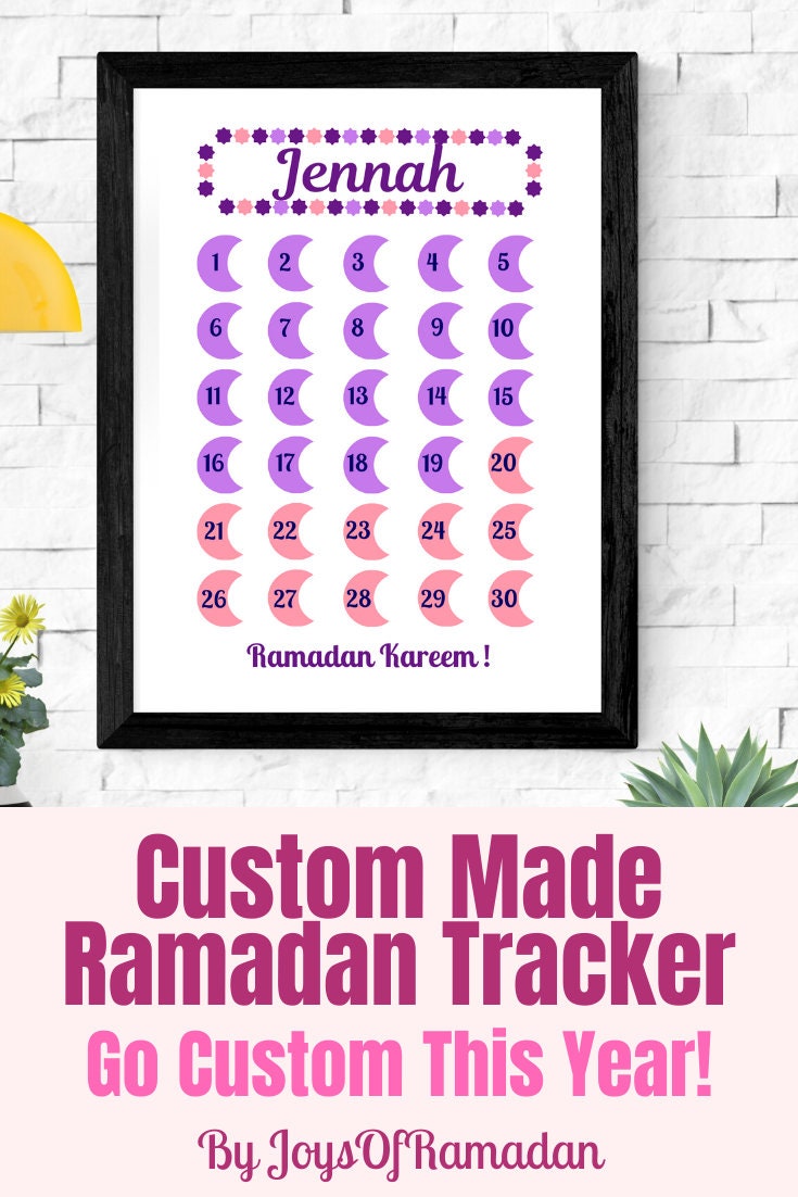 Personalized Ramadan Tracker Custom Ramadan Decoration For Etsy