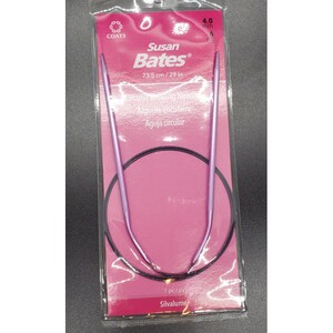 Susan Bates Silvalume Circular Knitting Needles (29&quot;) - Size 6
