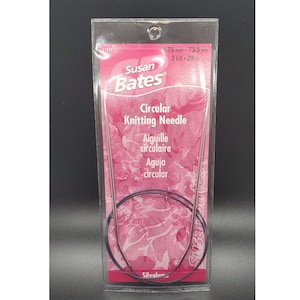 Susan Bates Silvalume Circular Knitting Needles (29&quot;) - Size 2