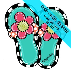 TEMPLATE Door Hanger: Flip Flops