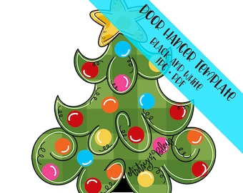 TEMPLATE DOOR HANGER: Christmas Tree