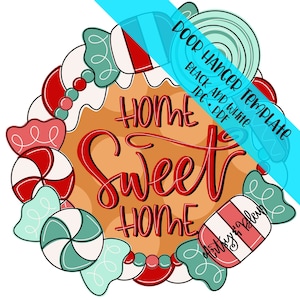 TEMPLATE Door Hanger: Gingerbread Home Sweet Home