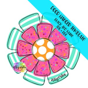 MODELO de cabide de porta: Funky Flower