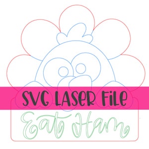 SVG Laser File: Turkey with Sign