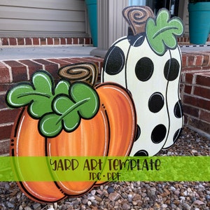 TEMPLATE Yard Art: Pumpkins and Inatructions