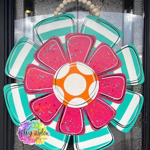 3D Funky Flower Door Hanger