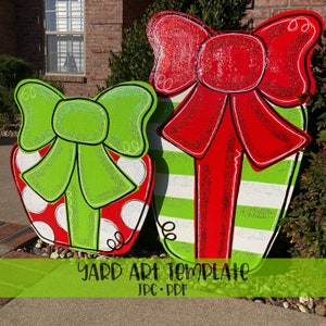 TEMPLATE Yard Art: Christmas Gifts with Instructions