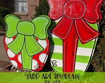 TEMPLATE Yard Art: Christmas Gifts with Instructions