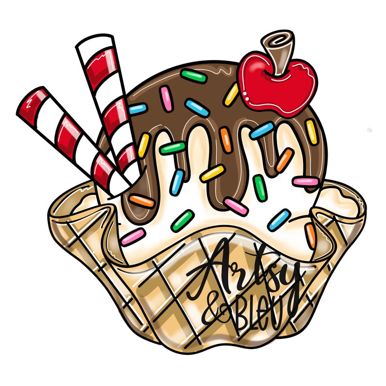 TEMPLATE Ice Cream Bowl Etsy