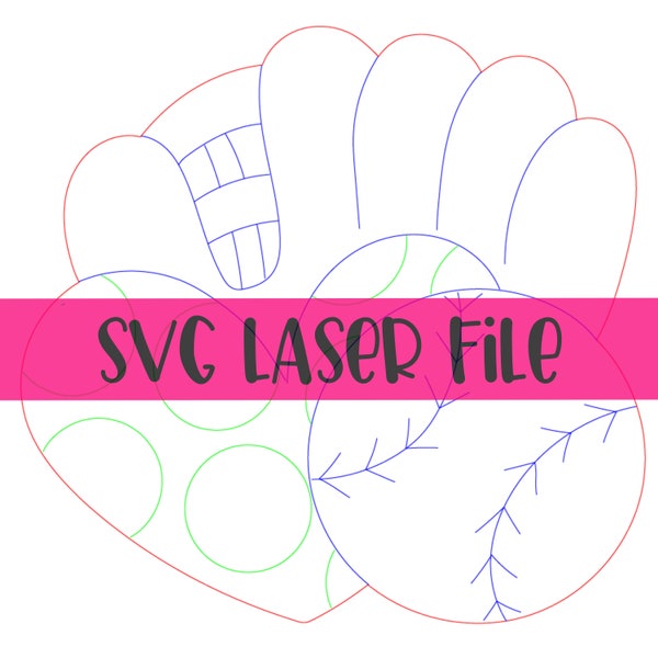SVG-Laserdatei: Baseballhandschuh