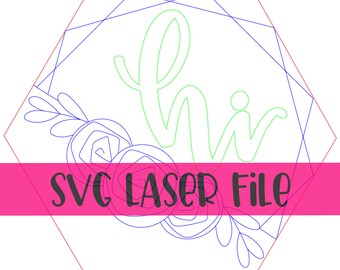 Archivo láser SVG: Hexágono floral
