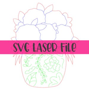 SVG レーザー ファイル: シノワズリー花瓶