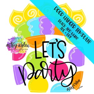 TEMPLATE Door Hanger: Let’s Party Cake