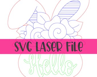 SVG Laser File: Hello Bunny