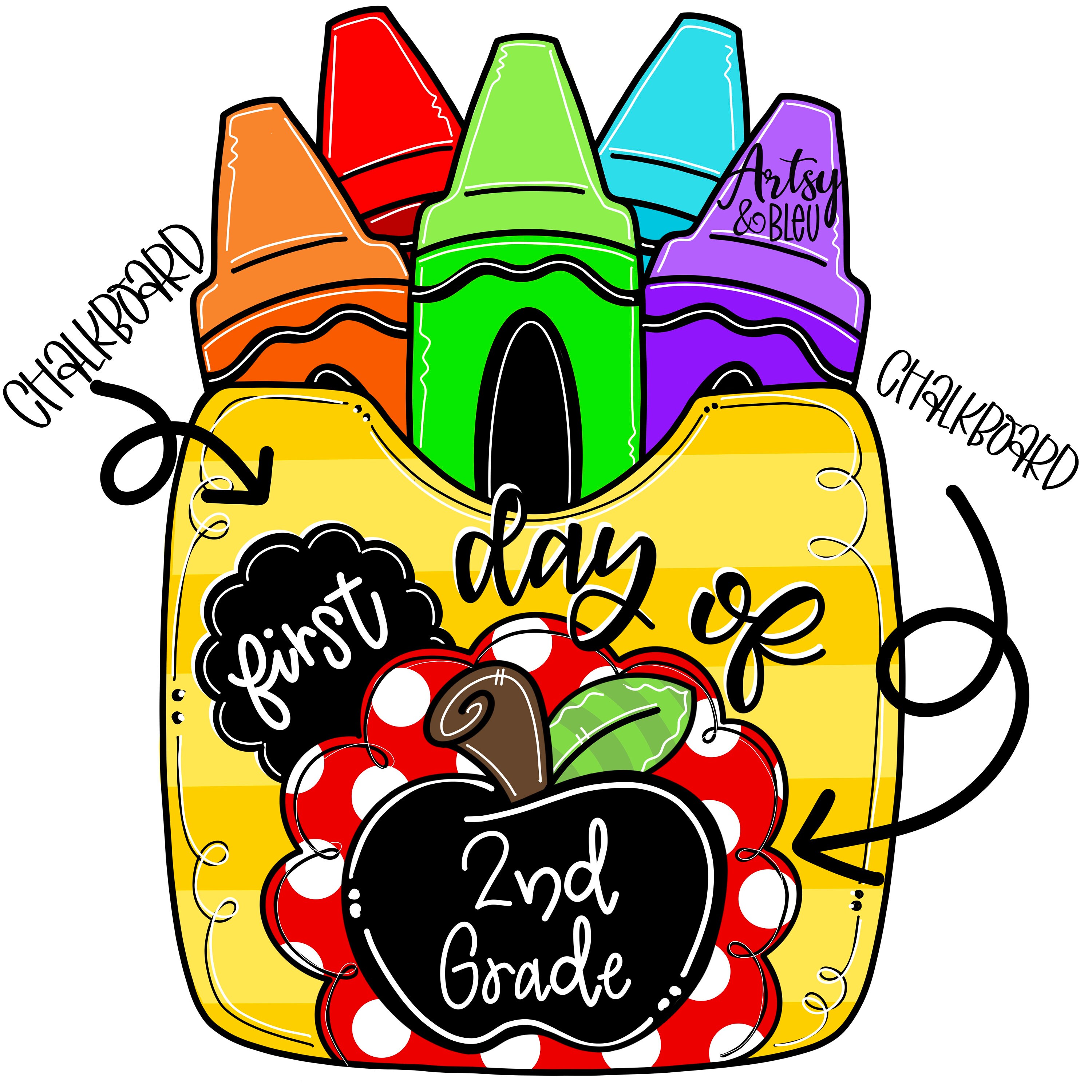 TEMPLATE: Crayons First and Last Day of School
