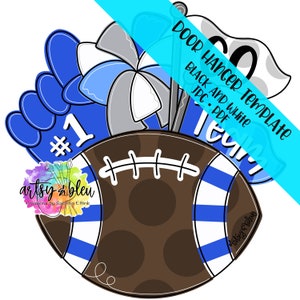 Door Hanger TEMPLATE: Football Go Team