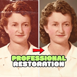 Professional Photo Restoration & Colorization Services, Full Color Conversion, Scratch Repair, Dust Removal and More