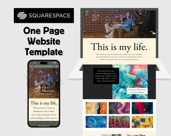 Modello di sito web Squarespace a pagina singola: sito personale personalizzabile