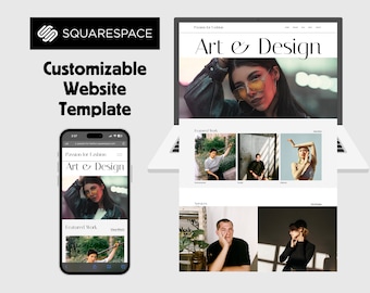 Modello di sito web Squarespace personalizzabile: Portfolio e Blog