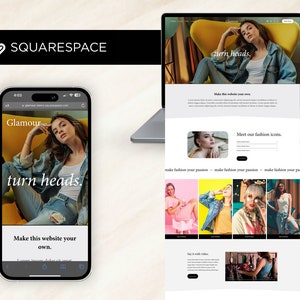 Template Squarespace 7.1-website: mode, influencer, fotograaf (proefperiode van 6 maanden)