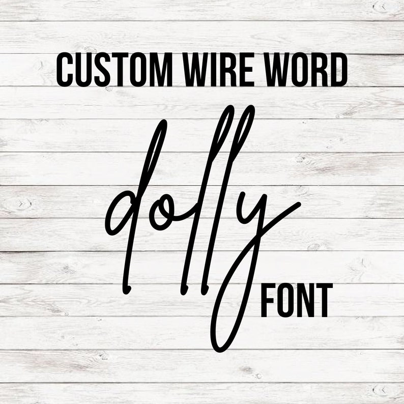 Custom Wire Words in dolly Font Personalised Custom Sign Etsy UK