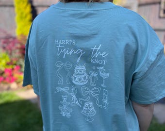 T-shirt oversize personnalisé sur le thème de l'enterrement de vie de jeune fille