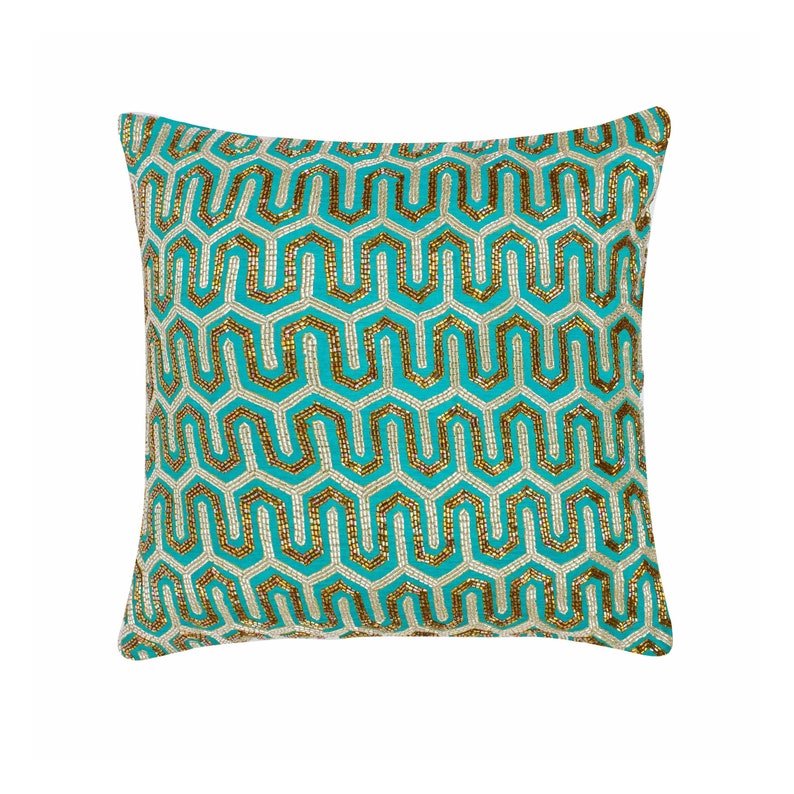 Show Stopper Mustard Yellow Beaded Moroccan 16x16 18x18 20x20 22x22 24x24 26x26 Hand Embroidered Decorative Throw Pillow Covers for Couch