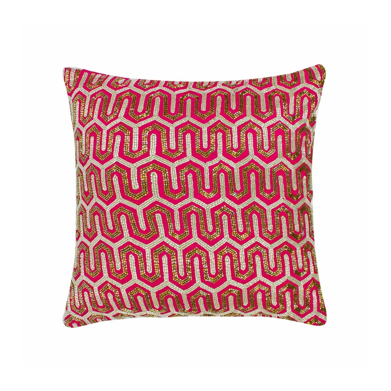 Show Stopper Mustard Yellow Beaded Moroccan 16x16 18x18 20x20 22x22 24x24 26x26 Hand Embroidered Decorative Throw Pillow Covers for Couch