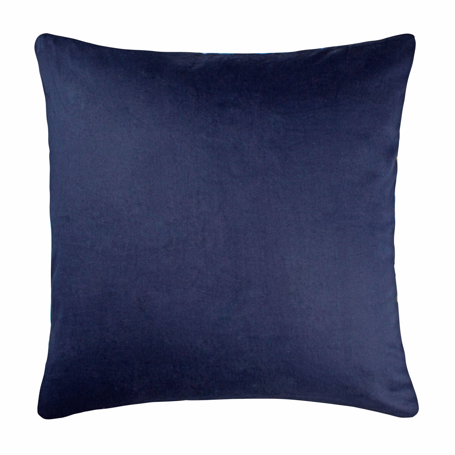 Navy Blue Decorative Euro Sham With Golden Embroidery Etsy