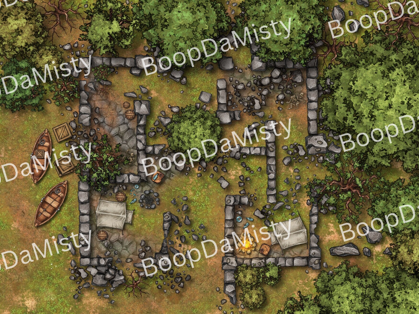 Dnd Campsite Map - Etsy