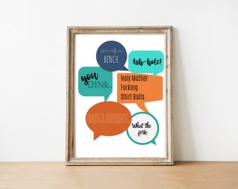 The Good Place Curse Words Digital Print