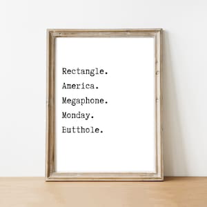 Every Word Ron Swanson Knows- Digital Download, Printable Wall Art