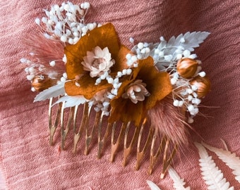 Dried flower comb, CAPRI collection, wedding accessories and other events, combs and buttonholes...