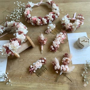 Broche Corsage Boutonnière - Shiwaki - Fleurs Artificielles - Blanc et