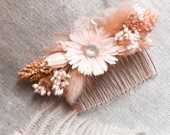 SUNSET dried flower comb, wedding accessories and other events.. Bouquets, combs, crowns, bracelets, buttonholes, barrettes.