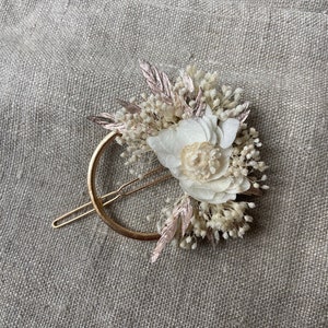IRIS Haarspangen-Accessoire, getrocknete Blumen, Hochzeit, Taufe, Kommunion, andere Veranstaltungen.