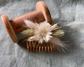 Combs dried flowers ALMOND wedding accessories, other events.Bouquets, Combs, crowns, bracelets, buttonholes, barrettes...