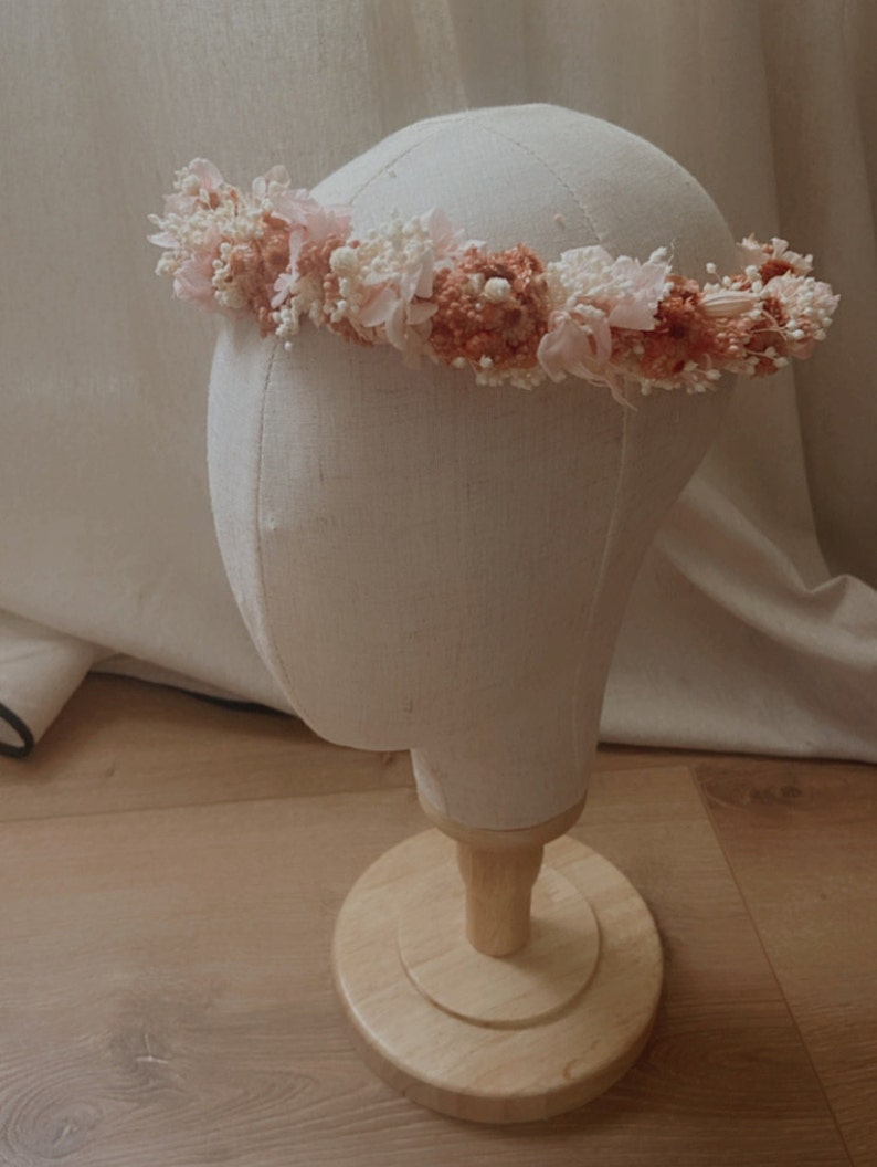 Collection SUNSET accessoires fleurs séchées mariages et autres évènements .. Peignes, couronnes, bracelets, boutonnières, barrettes. image 7