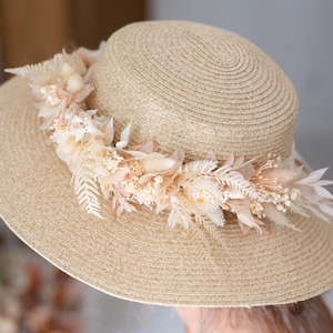 Dried flower decoration hat