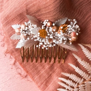 Dried flower comb ROMA collection, Combs, buttonholes, wedding accessories and other events.