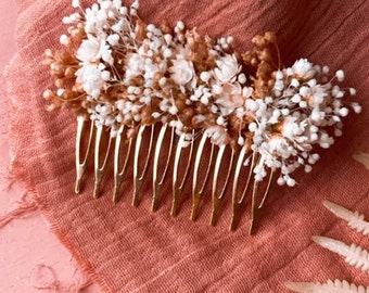 Dried flower comb MILAN collection, combs, buttonholes, wedding accessories and other events...