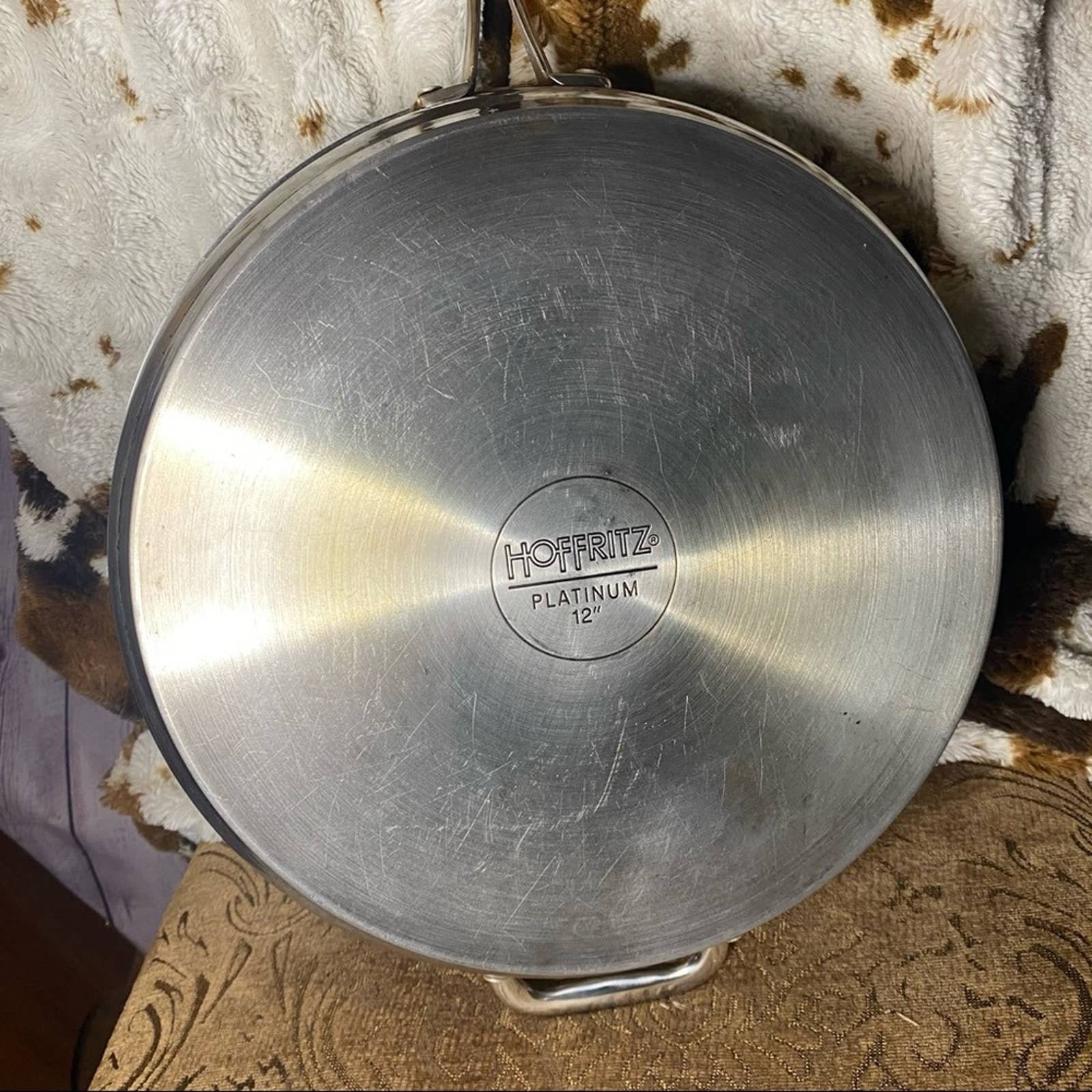 Hoffritz Platinum 12in Large Frying Pan with Lid Etsy