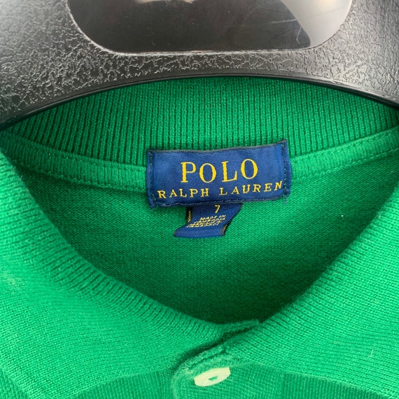 Vintage Polo Ralph Lauren Boys Green Long Sleeve … - image 3