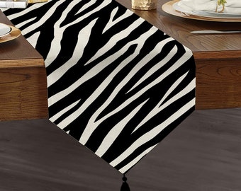 AUUXVA BETTKEN Table Runner Tropical Abstract Zebra Tiger Leopard 13x70 Inch Table Cloth Runners Placemat for Wedding Party Kitchen Dining Home Office Decor AUUXVA BETTKEN Table Runner Tropical Abstract Zebra Tiger Leopard 13x70 Inch Table Cloth Runners Placemat for Wedding Party Kitchen Dining Home Office Decor